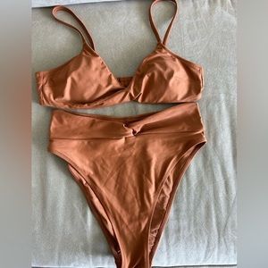 Aerie twist waist high waist bikini size M